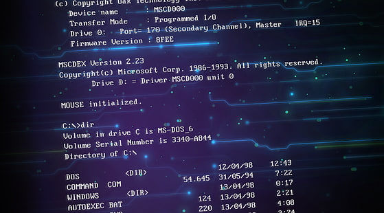 MS-DOS, 컴퓨터, 운영 체제, 기술, HD 배경 화면 HD wallpaper