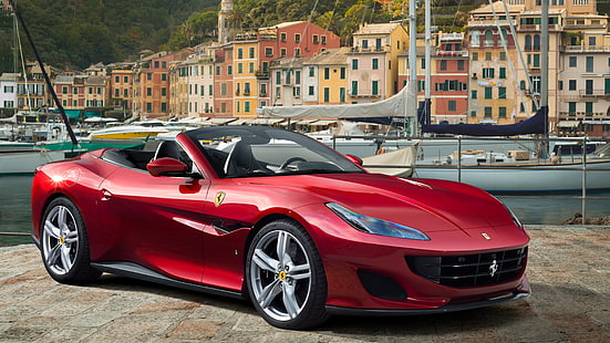 Ferrari Portofino GT, 4K, 2018 carros, HD papel de parede HD wallpaper