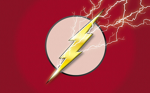 The Flash Red Electricity HD, карикатура / комикс, червеното, светкавица, електричество, HD тапет HD wallpaper