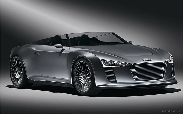 2011 Audi etron Spyder, gri audi dönüştürülebilir araba, 2011, audi, spyder, etron, araba, HD masaüstü duvar kağıdı