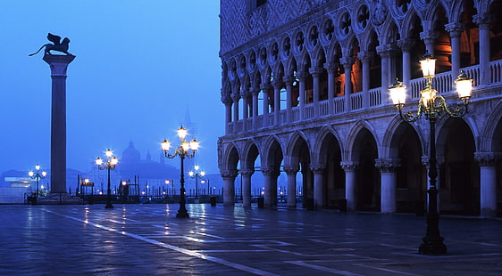 Piazza San Marco HD Wallpaper, trois lampes d'extérieur en acier noir, Europe, Italie, piazza, san marco, Fond d'écran HD HD wallpaper