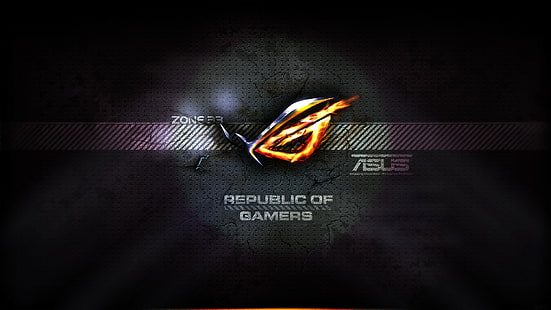 Asus, ASUS ROG, logo, Republic Of Gamers, video game, Wallpaper HD HD wallpaper