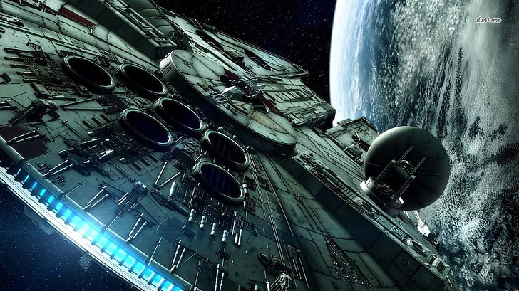 Star Wars Millennium Falcon digitale Tapete, Star Wars, Millennium Falcon, HD-Hintergrundbild