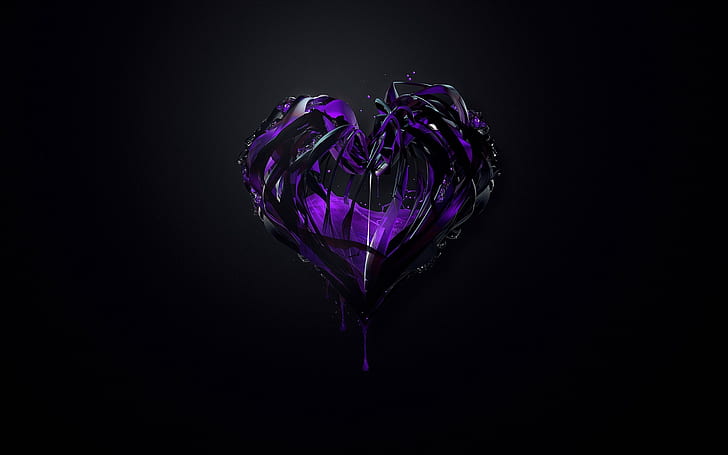 heart, purple, plexus, HD wallpaper