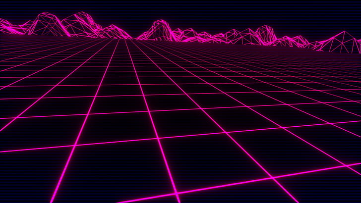 Background, Neon, VHS, Synth, Retrowave, Synthwave, New Retro Wave, Futuresynth, Sintav, Retrouve, Outrun, seamless animation, HD wallpaper