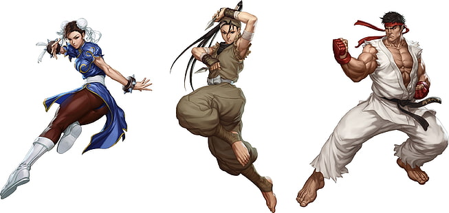 Straßenkämpfer, Videospiele, Chun-Li, Ryu, Collage, HD-Hintergrundbild HD wallpaper