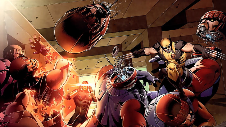 Wolverine comic strip, comics, Wolverine, Cyclops, X-Men, HD wallpaper