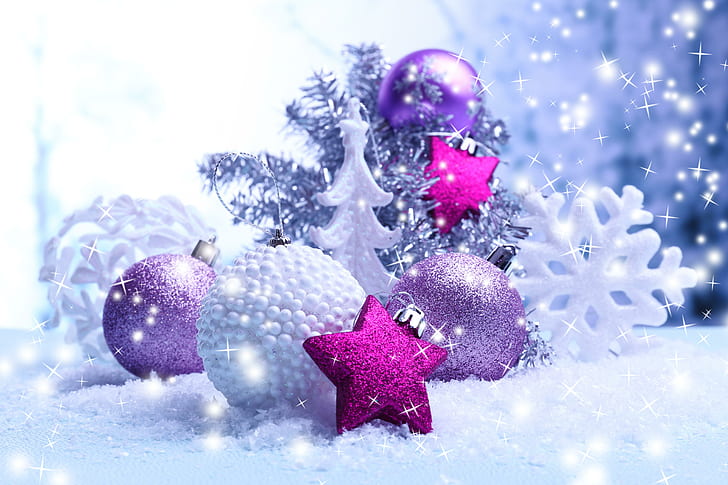 Holidays Christmas Balls Snowflakes, miscellaneous, holidays, christmas, christmas balls, balls, snowflakes, HD wallpaper