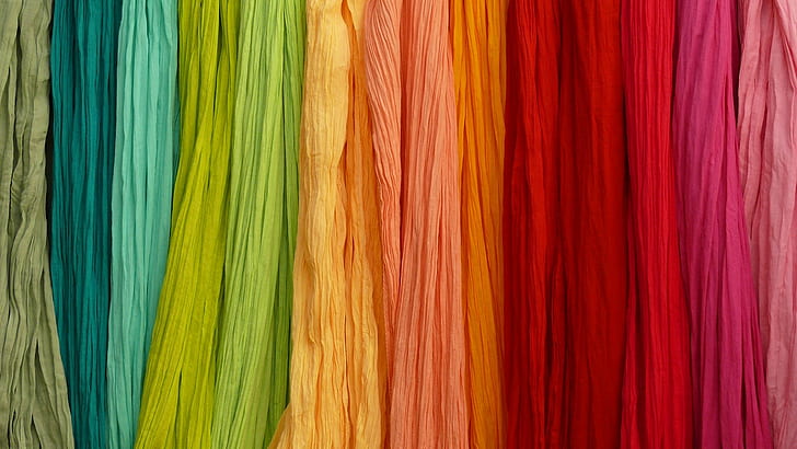 Цветни цветове, дъга, плат, цветни, цветове, дъга, кърпа, HD тапет