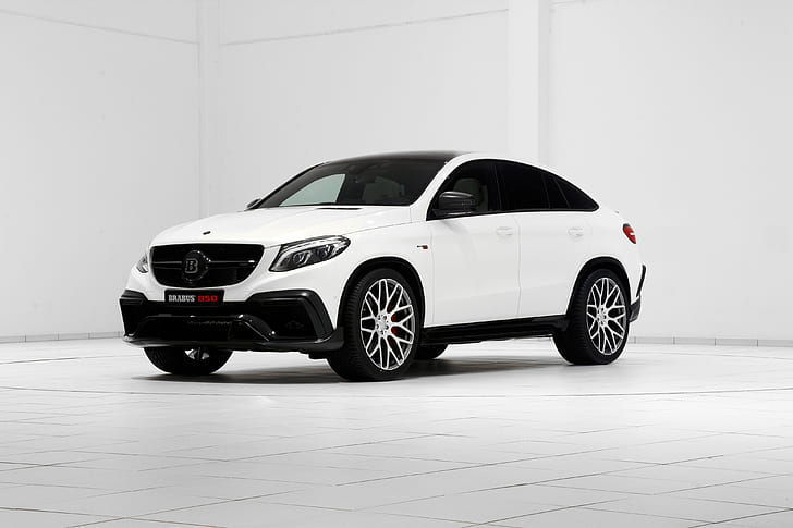 Mercedes Brabus 2015 Coupe, biały suv, Mercedes, AMG, Mercedes-Benz, hd, 2015, C292, Coupe, Brabus, GLE-Class, Bacchus, Tapety HD