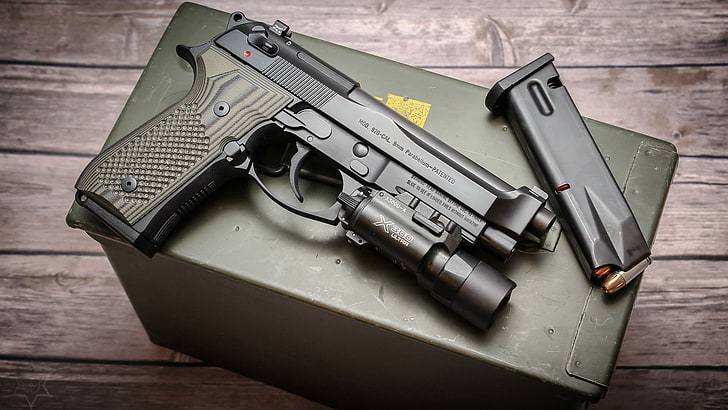 Beretta 92, Beretta, pistolet, arme à feu, Fond d'écran HD