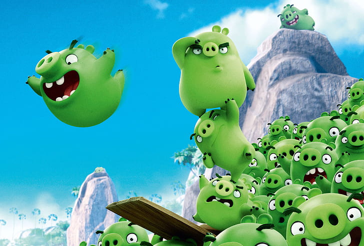 Bad Piggies, Angry Birds, Animation, HD tapet