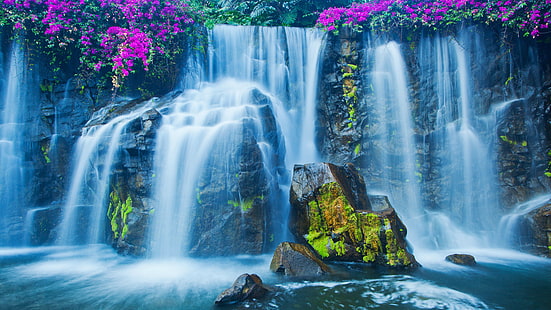 8k landskap vattenfall natur, HD tapet HD wallpaper