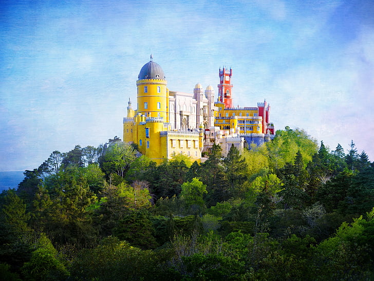 궁전, 페나 팰리스, 성, 궁전, 포르투갈, HD 배경 화면