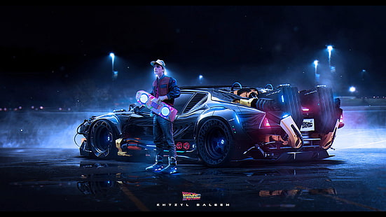 Future, Neon, DeLorean DMC-12, DeLorean, DMC-12, DMC, Electronic, Back to the Future, Marty McFly, Marty, Synthpop, Synth, McFly, Ret Microwave, Synth-pop, Synthwave, Synth pop, วอลล์เปเปอร์ HD HD wallpaper