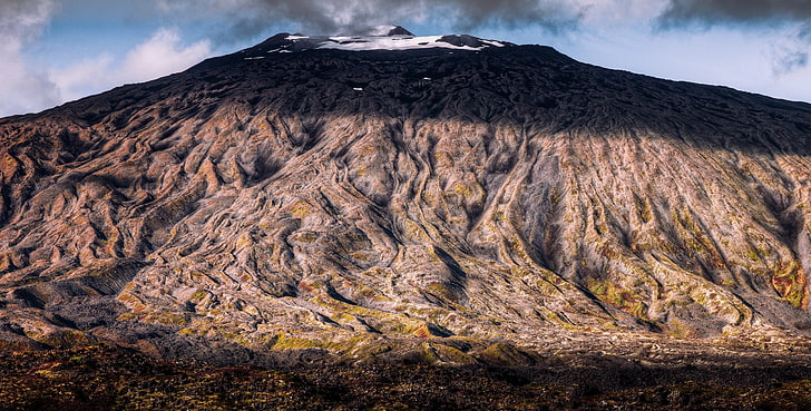 Islandia, gunung berapi, gunung, alam, pemandangan, Wallpaper HD