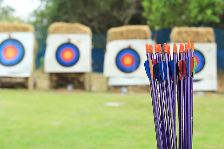 arrows, training, archery, target shooting, HD wallpaper