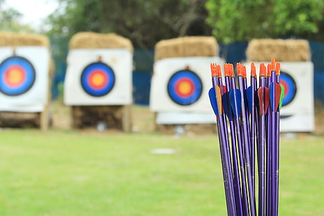 arrows, training, archery, target shooting, HD wallpaper HD wallpaper