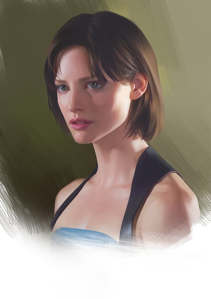 obra de arte, mujeres, Jill Valentine, Resident Evil, Fondo de pantalla HD, fondo de pantalla de teléfono