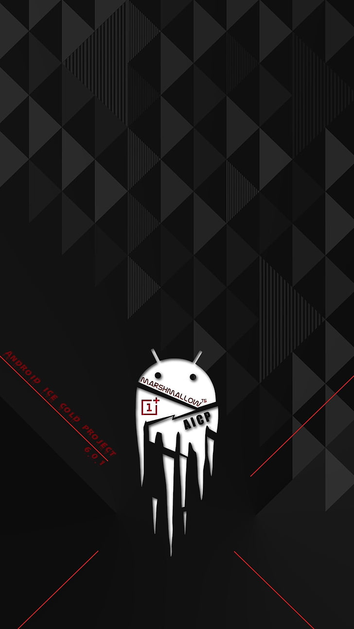 Ilustração da mascote Android, aicp, oneplus, Oneplus One, Android Marshmallow, HD papel de parede, papel de parede de celular