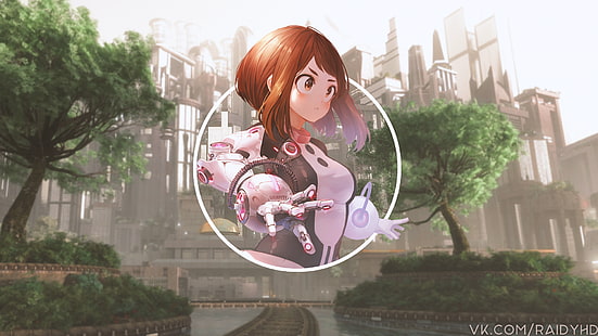 Anime, Anime Girls, Bild-in-Bild, Ochako Uraraka, Boku no Hero Academia, HD-Hintergrundbild HD wallpaper