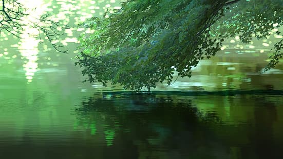 Ordens trädgård, Makoto Shinkai, HD tapet HD wallpaper