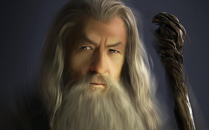 Gandalf, The Lord Of The Rings, Artwork, Wizard, gandalf, the lord of the rings, artwork, wizard, HD wallpaper
