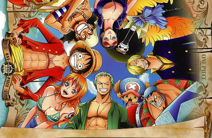 One Piece, Monkey D. Luffy, Roronoa Zoro, Nico Robin, Usopp, Franky, Sanji, Brook, Straw Hat Pirates, Tony Tony Chopper, HD wallpaper