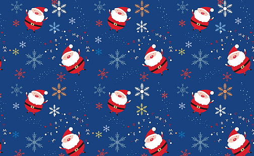 Padrão de Papai Noel, ilustração de Papai Noel, Feriados, Natal, Padrão, Papai Noel, Papai Noel, HD papel de parede HD wallpaper