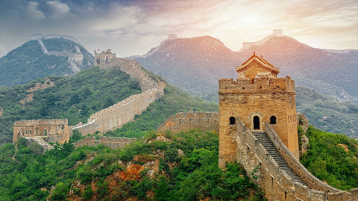 dinding, jiankou, tembok besar Cina, tembok besar, beijing, Cina, asia, sejarah kuno, kuno, bersejarah, situs bersejarah, 5k uhd, 5k, Wallpaper HD