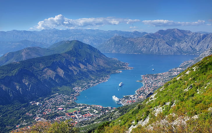 Tourist Destinations Montenegro View From The Highest Point Of The Town Of Kotor, HD wallpaper