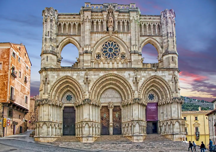 Katedral, Katedral Cuenca, Arsitektur, Bangunan, Katedral, Gereja, Agama, Spanyol, Wallpaper HD