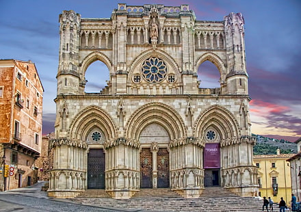 Catedrais, Catedral de Cuenca, Arquitetura, Edifício, Catedral, Igreja, Religiosa, Espanha, HD papel de parede HD wallpaper