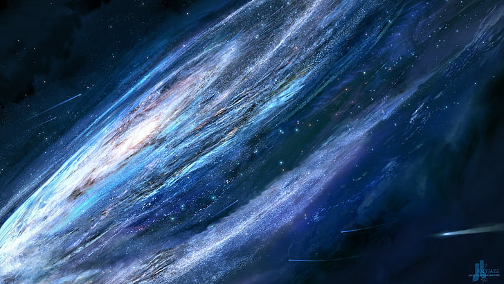 Vintergatan tapeter, JoeyJazz, rymden, rymdkonst, galax, stjärnor, konstverk, digital konst, fotograferingsstjärnor, HD tapet