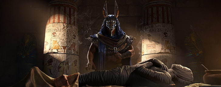 Assassins Creed Origins 2017 8K Video Game, Anubis wallpaper, Games, Assassin's Creed, Egypt, Game, Adventure, mummy, ancient, Afterlife, 2017, videogame, AssassinsCreed, ptolemaic, anubis, anpu, mumification, caninehead, hieroglify, doghead, hetep, Tapety HD