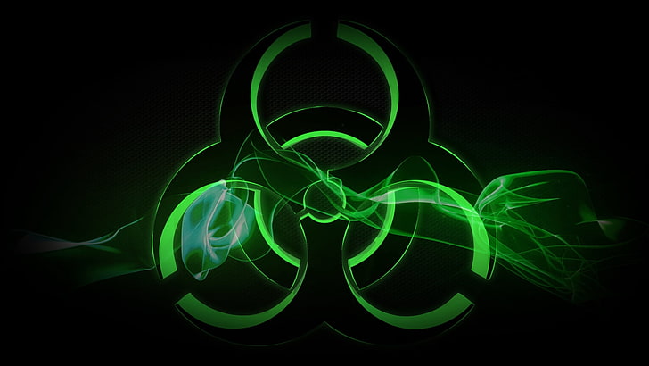 radiation, sign, symbol, background, HD wallpaper