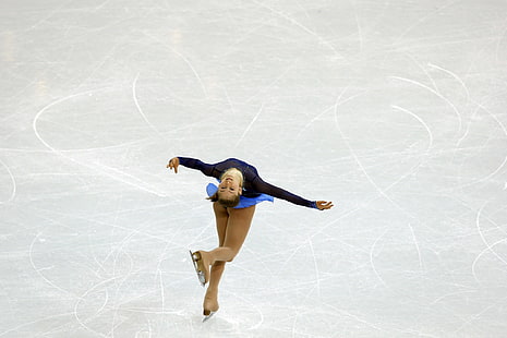 pair of women's brown ice skates, ice, figure skating, RUSSIA, Olympic champion, Sochi 2014, Yulia Lipnitskaya, skater, sochi 2014 olympic winter games, HD wallpaper HD wallpaper