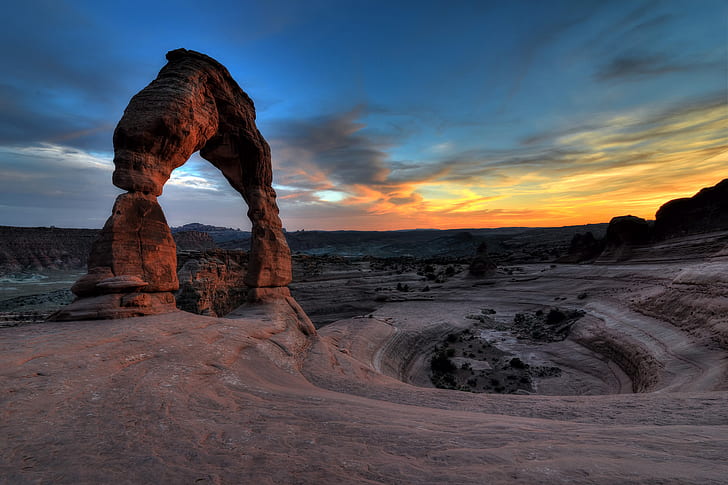 Utah, Taman Nasional Arches, Delicate Arch, Wallpaper HD