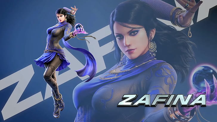 zafina, Tekken, karakter video game, brunette, Wallpaper HD