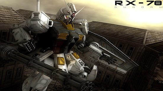 мех, Gundam, робот, RX-78 Gundam, HD тапет HD wallpaper