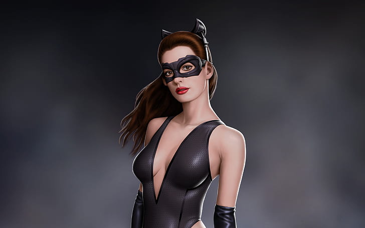 Anne Hathaway dans le film Batman en tant que catwoman, Anne, Hathaway, Batman, film, Catwoman, Fond d'écran HD