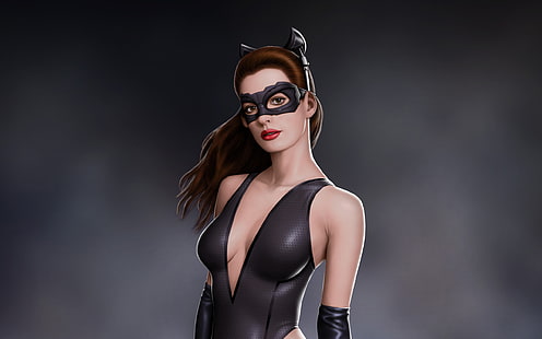Anne Hathaway en la película de Batman como catwoman, Anne, Hathaway, Batman, Película, Catwoman, Fondo de pantalla HD HD wallpaper