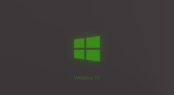 Windows 10 Technical Preview Green Glow, зеленый логотип Windows 10, Windows, Windows 10, HD обои HD wallpaper