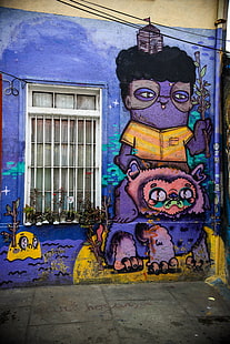 улица, город, граффити, уличное искусство, произведения искусства, HD обои HD wallpaper