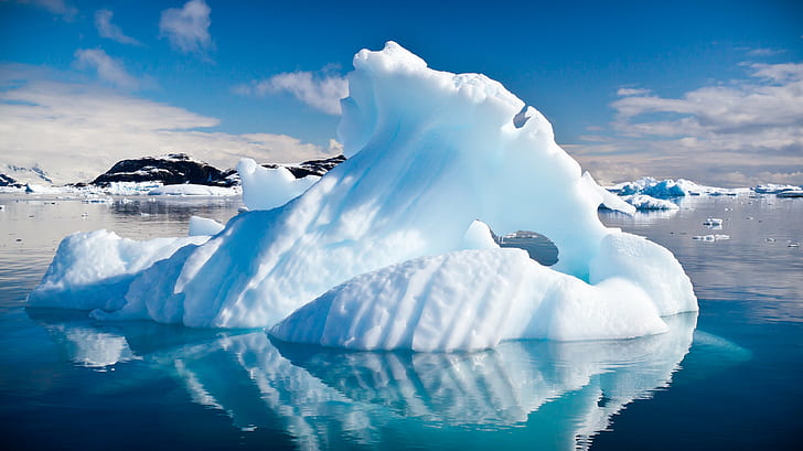 ice on body of water under blue sky during day time, IMG, body of water, blue sky, day, time, antarctica, ice  ice, ice berg, icebergs, iceberg - Ice Formation, ice, snow, arctic, nature, winter, glacier, blue, cold - Temperature, jokulsarlon Lagoon, landscape, frozen, iceland, water, ice Floe, melting, scenics, sea, lake, polar Climate, mountain, outdoors, white, HD wallpaper