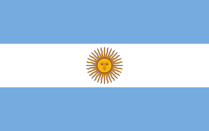 흰색, 파랑, 아르헨티나, 태양, 깃발, HD 배경 화면