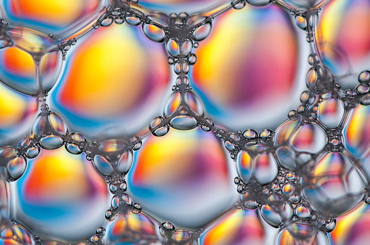 foam, bubbles, Shine, color, liquid, the volume, HD wallpaper