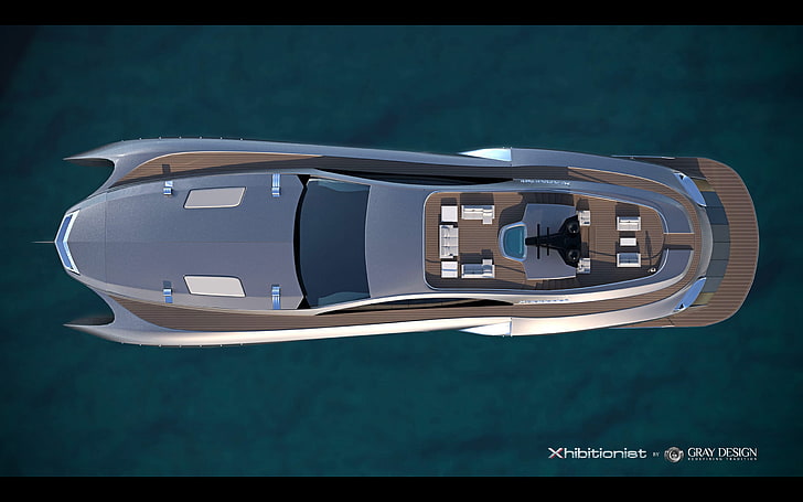 166, 2013, boat, boats, concept, craft, design, gray, luxury, ship, ships, strand, xhibitionist, yacht, HD wallpaper