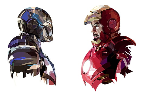 아이언 맨과 워 머신 디지털 벽지, Iron Man, Tony Stark, Mark II, HD 배경 화면 HD wallpaper