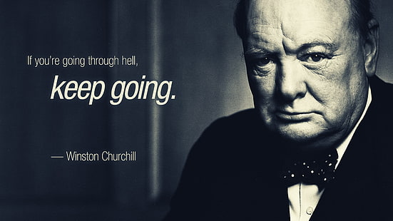 Уинстън Чърчил, Уинстън Чърчил, цитат, монохромен, мотивационен, типография, мъже, HD тапет HD wallpaper
